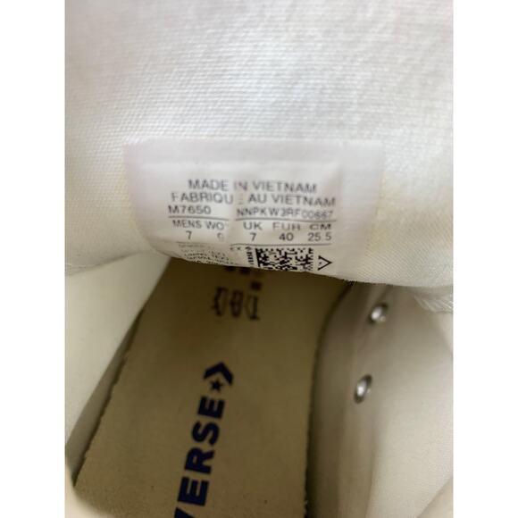 Converse CT All Star Hi M7650 White Sneakers Size M7 / W9 - Picture 8 of 8